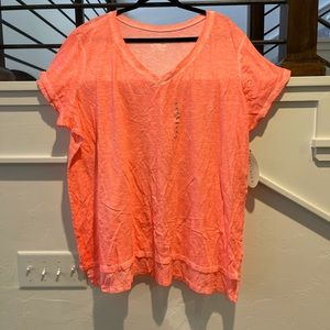 Orange shirt sleeve t shirt